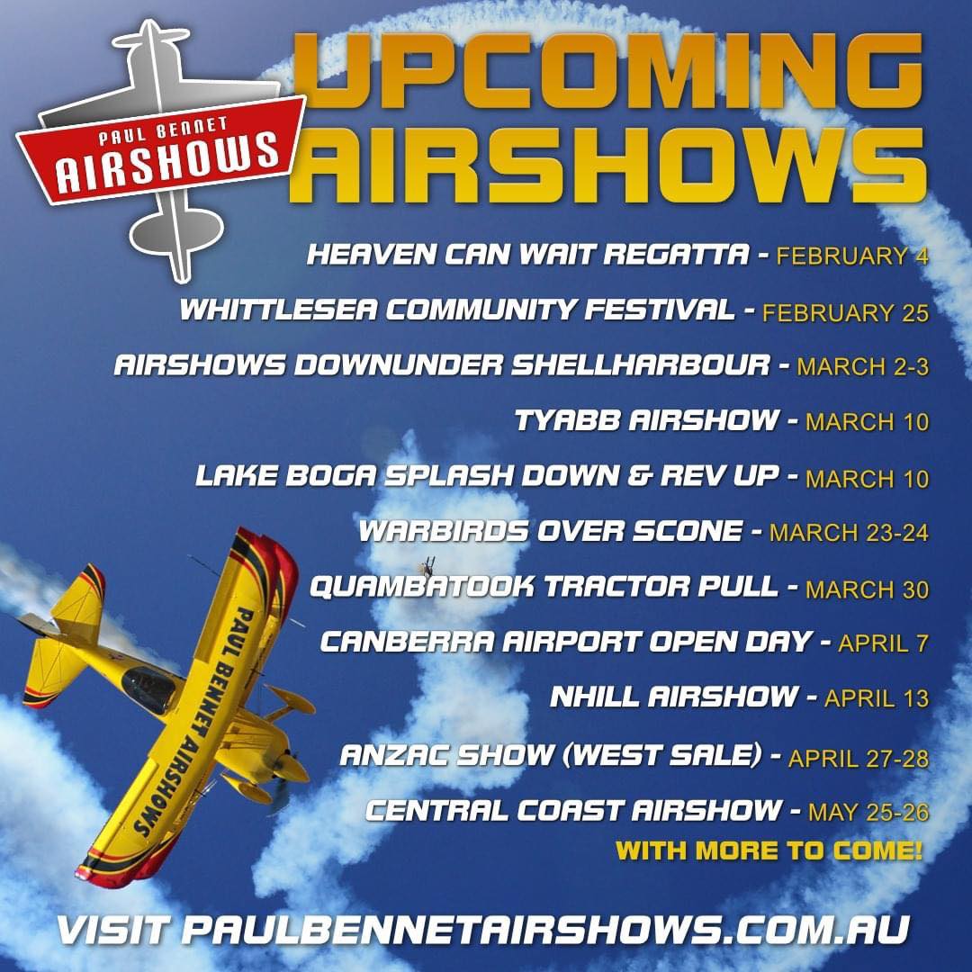 2024 Australia Airshows and Scheduled Flying Days Wings Over New Zealand